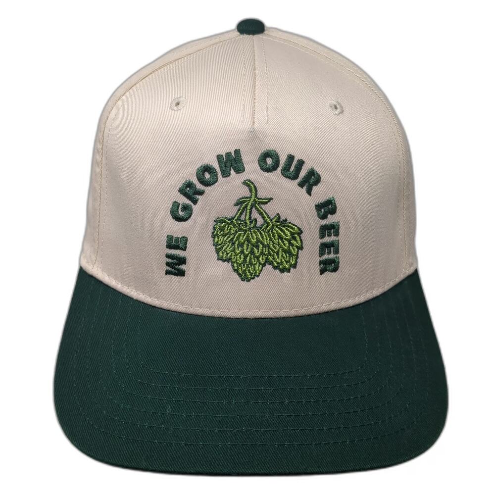 Otto 5 Panel Hat Beige Green One Size Bale Breaker Brewing Co We Grow Our Beer